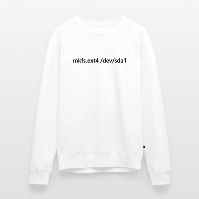 Funny Linux Command Format Hard Disk Linux Men's Premium Organic Jumper