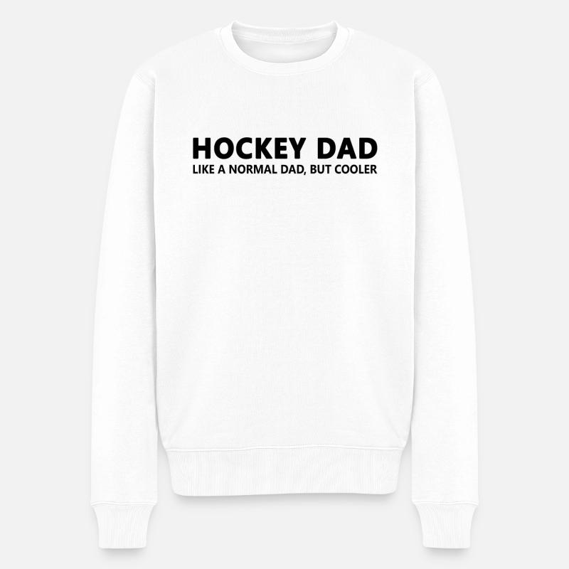 Hockey Dad - Männer Premium Bio Pullover - Weiß