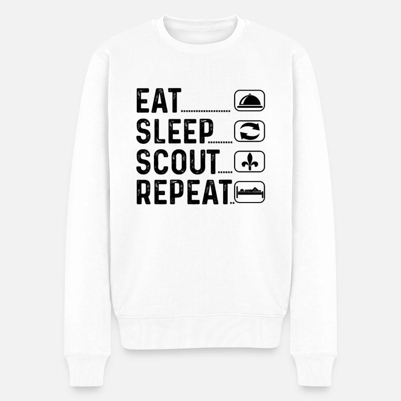 Scout Gift Scout - Pull Premium bio Homme - blanc