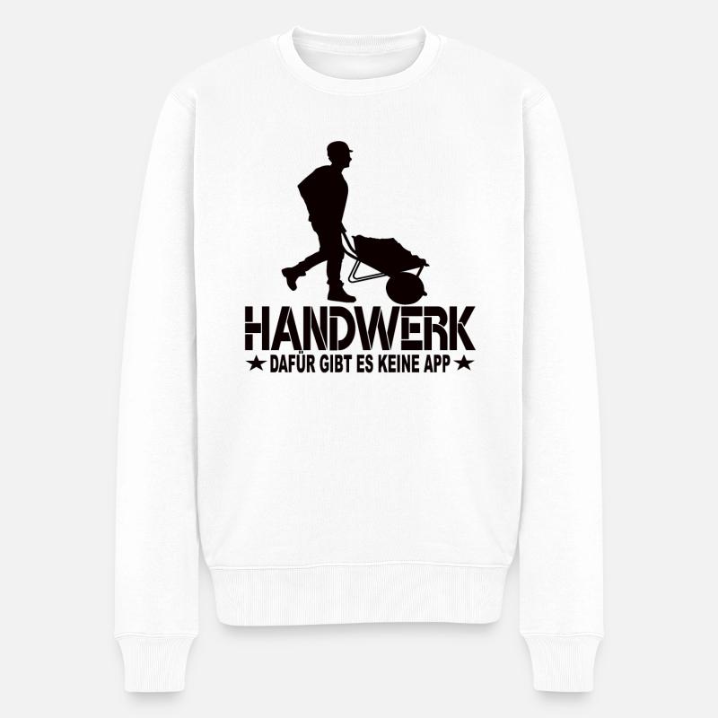 Handwerker - Männer Premium Bio Pullover - Weiß