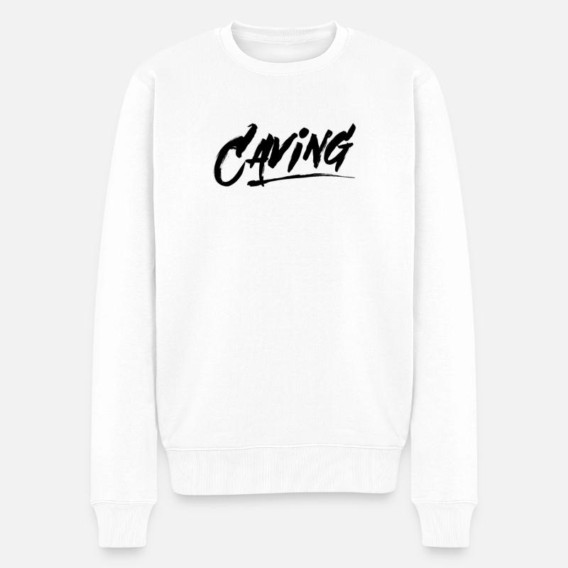 Höhlenforschung - Männer Premium Bio Pullover - Weiß