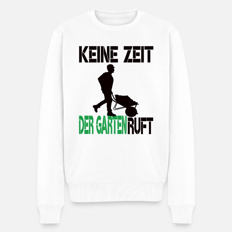 Garten - Männer Premium Bio Pullover - Weiß