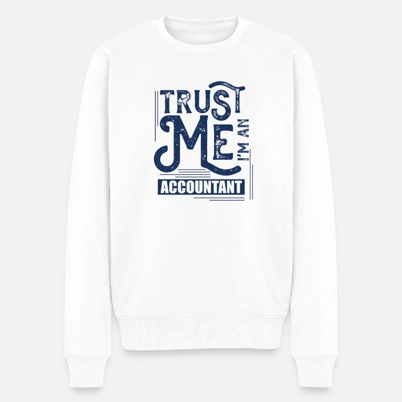 Buchhalter - Männer Premium Bio Pullover - Weiß