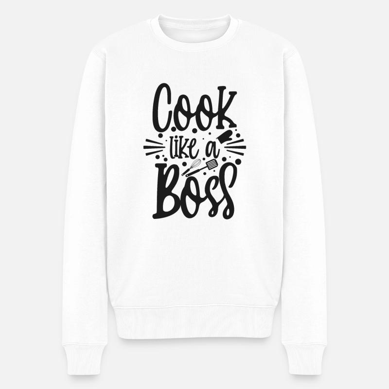 Kochen - Männer Premium Bio Pullover - Weiß