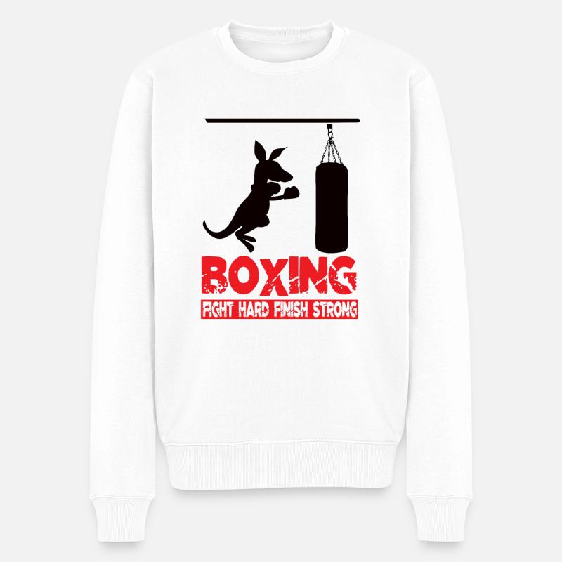 Boxing - Männer Premium Bio Pullover - Weiß