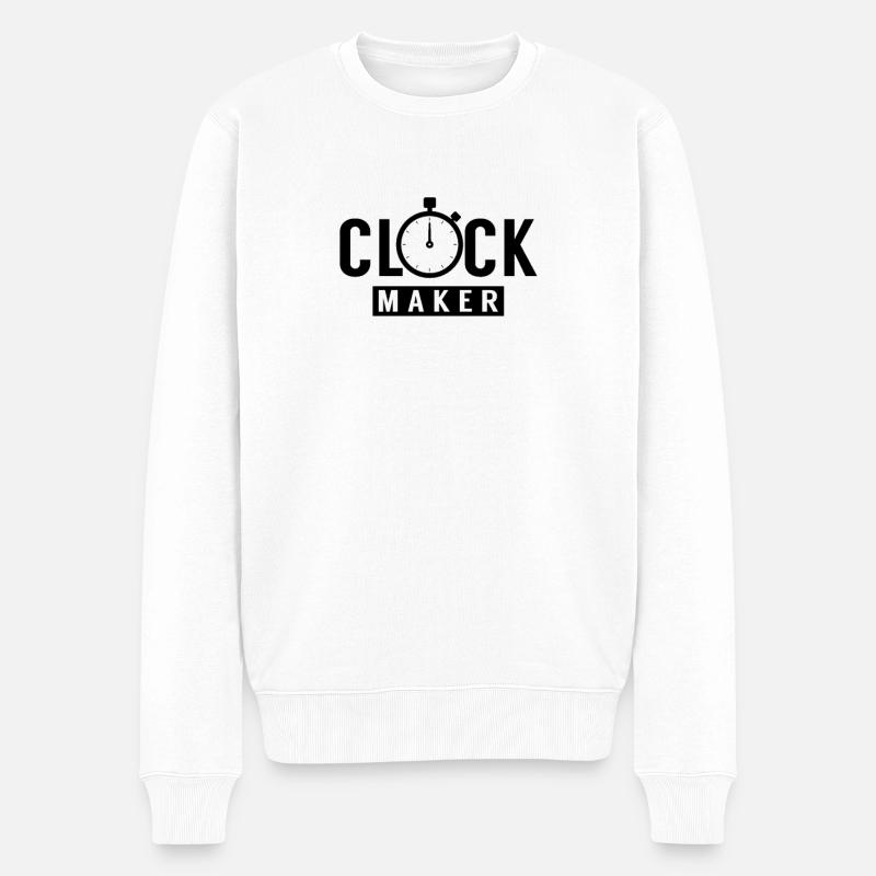 Uhrmacher - Männer Premium Bio Pullover - Weiß