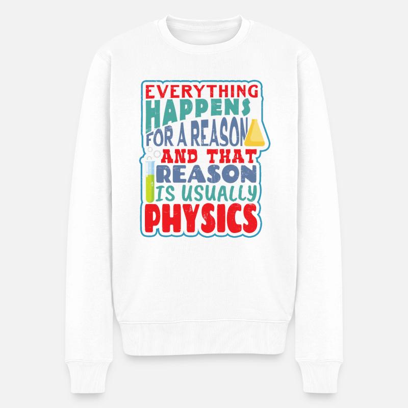 Physiklehrer - Männer Premium Bio Pullover - Weiß