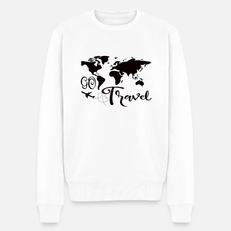 Reisen - Männer Premium Bio Pullover - Weiß