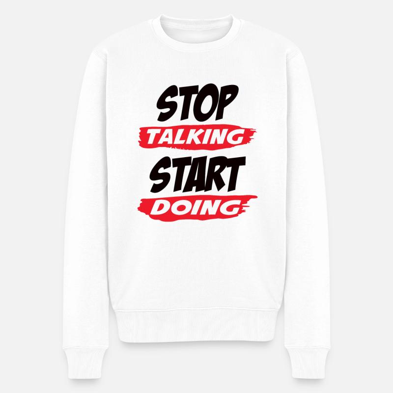 Motivation - Pull Premium bio Homme - blanc