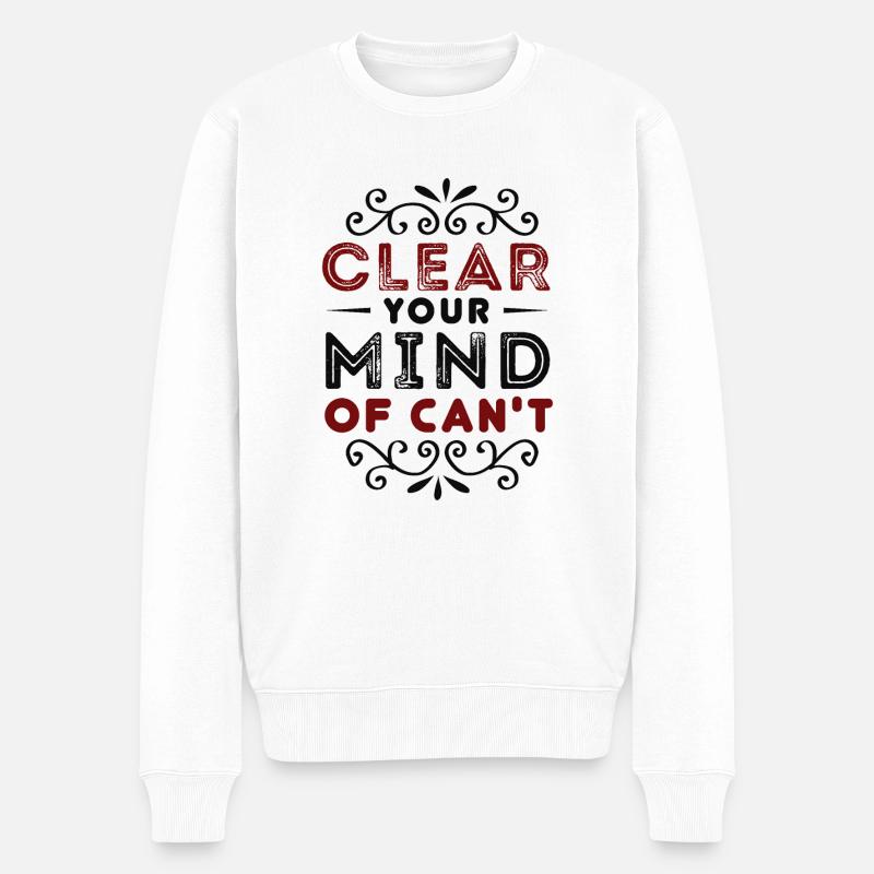 Mindset - Männer Premium Bio Pullover - Weiß