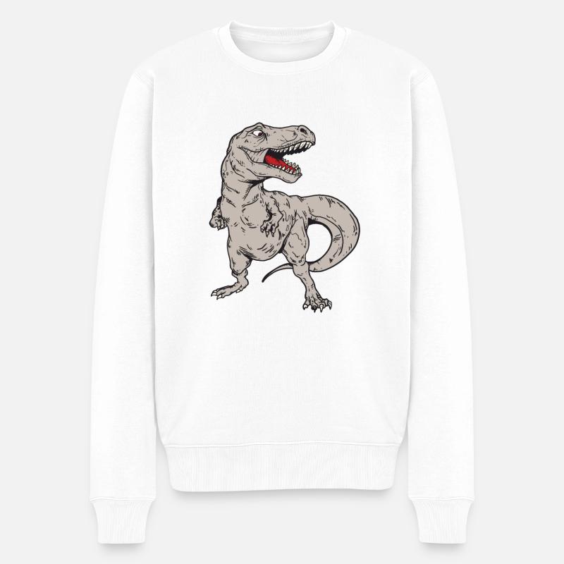 T-Rex - Pull Premium bio Homme - blanc