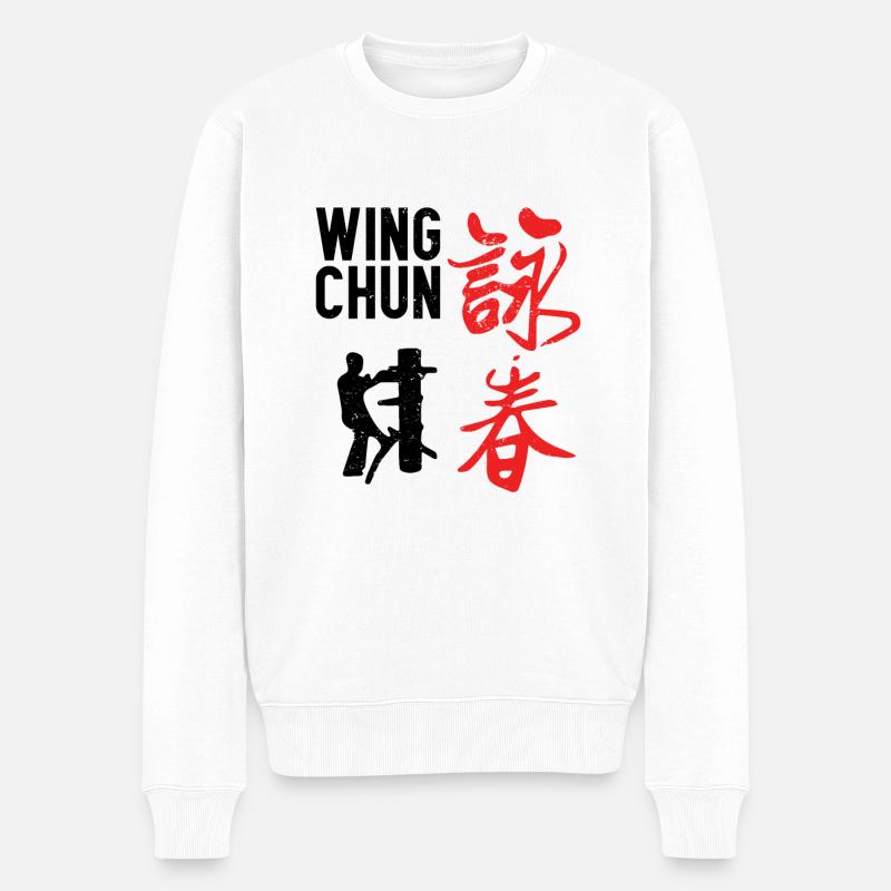 Wing Chun - Pull Premium bio Homme - blanc