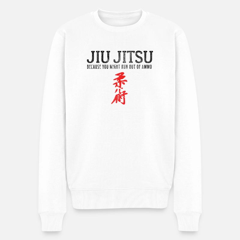 Jiu Jitsu - Männer Premium Bio Pullover - Weiß