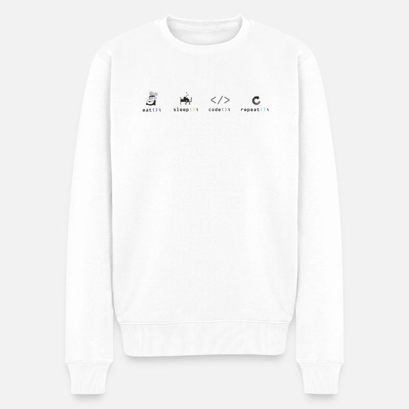 programmeur - Pull Premium bio Homme - blanc