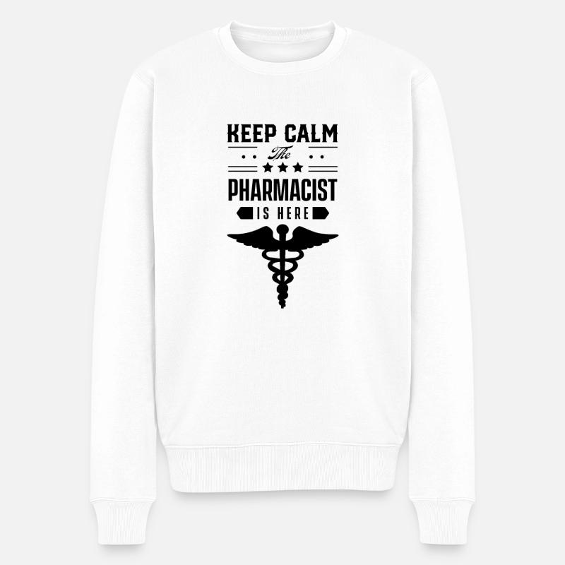 pharmacien - Pull Premium bio Homme - blanc