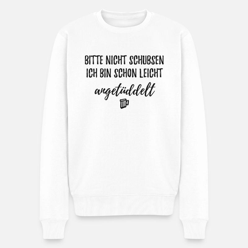 Party - Männer Premium Bio Pullover - Weiß