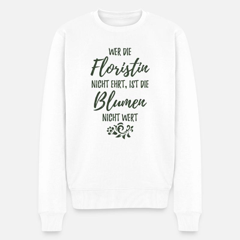 Florist Floristin - Männer Premium Bio Pullover - Weiß
