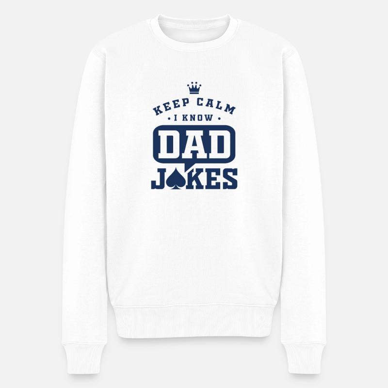 Dad Jokes - Pull Premium bio Homme - blanc
