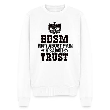 Bdsm set - Men's Premium Organic Jumper - white - Front - Thijin (182cm)