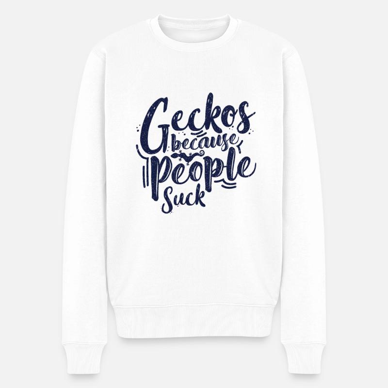 gecko - Pull Premium bio Homme - blanc