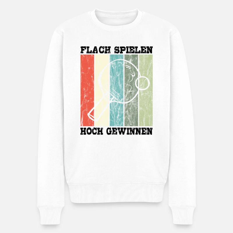 Tischtennis - Männer Premium Bio Pullover - Weiß