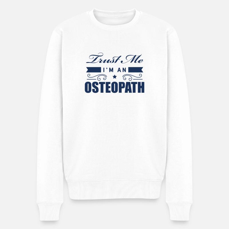 Osteopath Praxis Osteopathie Heilkunde Heilpraxis - Pull Premium bio Homme - blanc