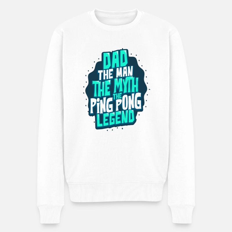 Tischtennis Papa - Männer Premium Bio Pullover - Weiß