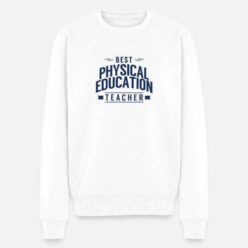 Sportlehrerin - Männer Premium Bio Pullover - Weiß