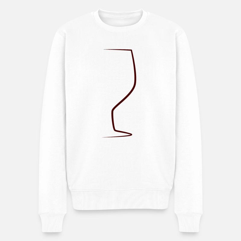 Wein - Männer Premium Bio Pullover - Weiß