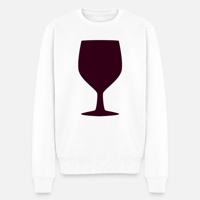 Wein - Männer Premium Bio Pullover - Weiß