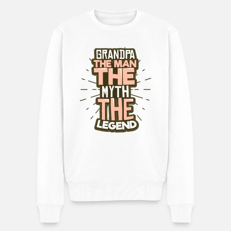 Papy - Pull Premium bio Homme - blanc