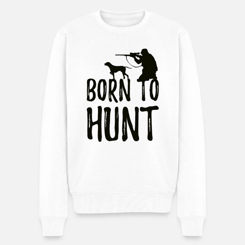 Chasseur chasse chasse - Pull Premium bio Homme - blanc