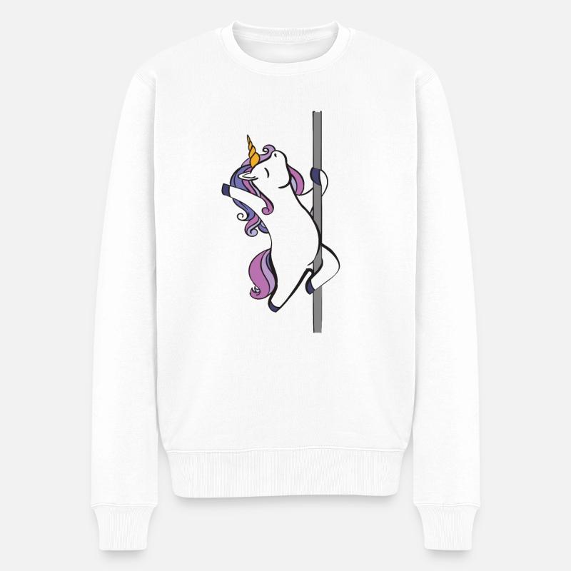 Licorne de pole dance - Pull Premium bio Homme - blanc