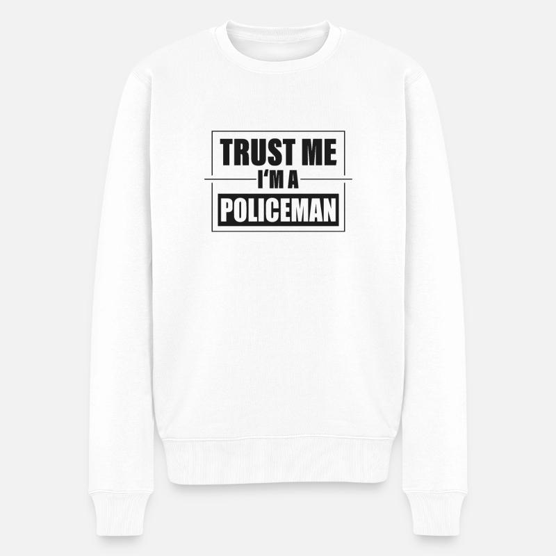 Polizei Polizist - Männer Premium Bio Pullover - Weiß