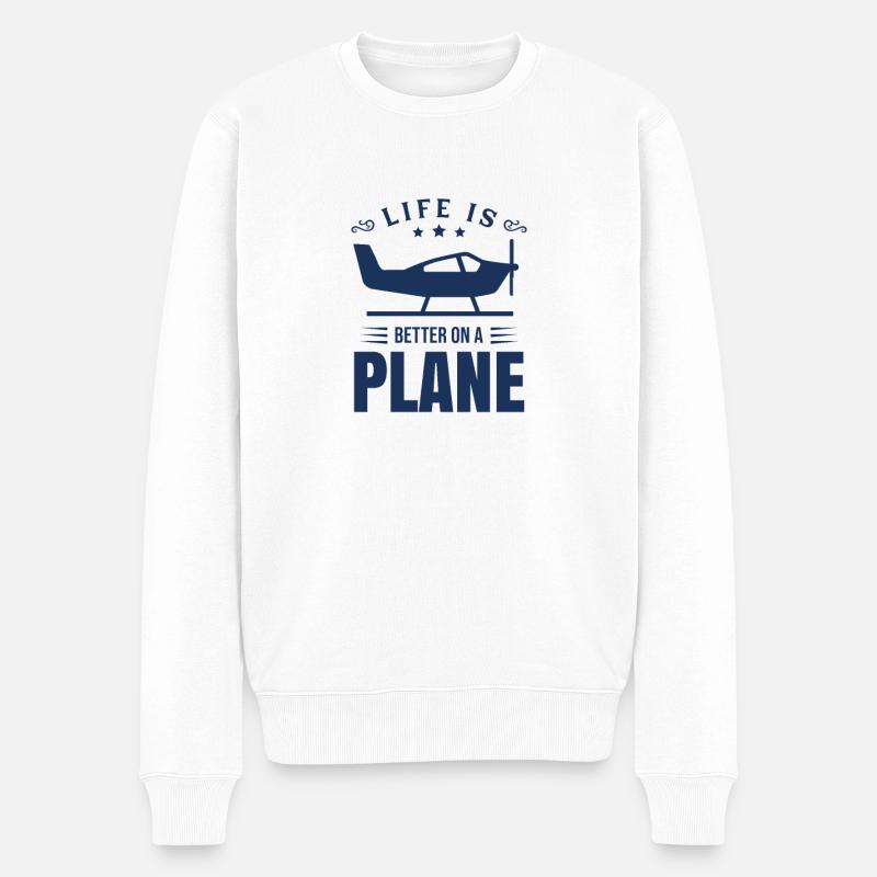 Pilote - Pull Premium bio Homme - blanc