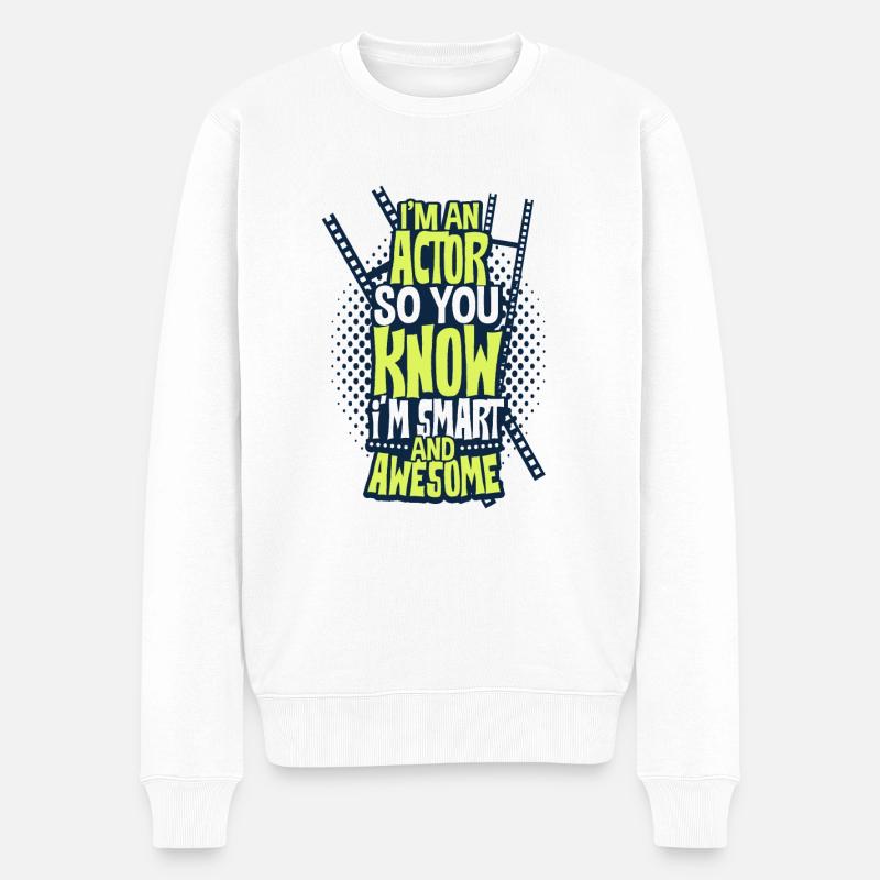 Schauspieler - Männer Premium Bio Pullover - Weiß