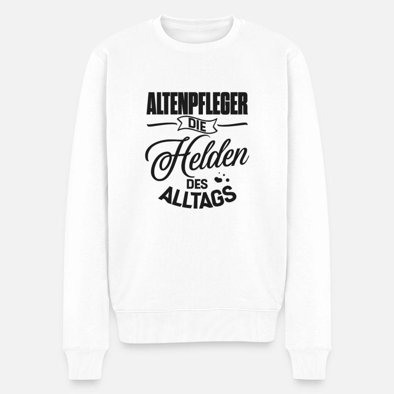 Altenpfleger - Männer Premium Bio Pullover - Weiß