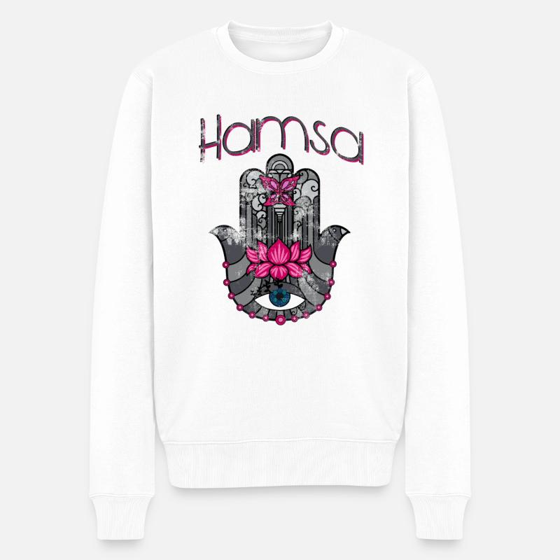 Hamsa - Pull Premium bio Homme - blanc