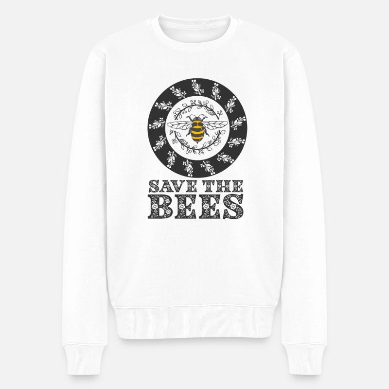 Insectes, conservation, abeilles, diversité, cadeau - Pull Premium bio Homme - blanc