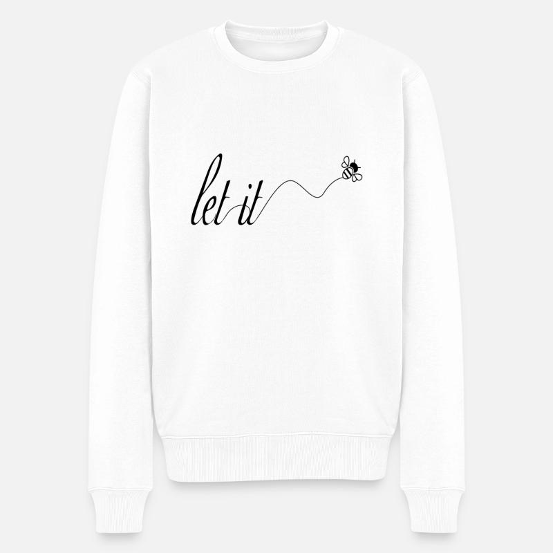 laissez-le abeille apiculture danse apiculteurs - Pull Premium bio Homme - blanc