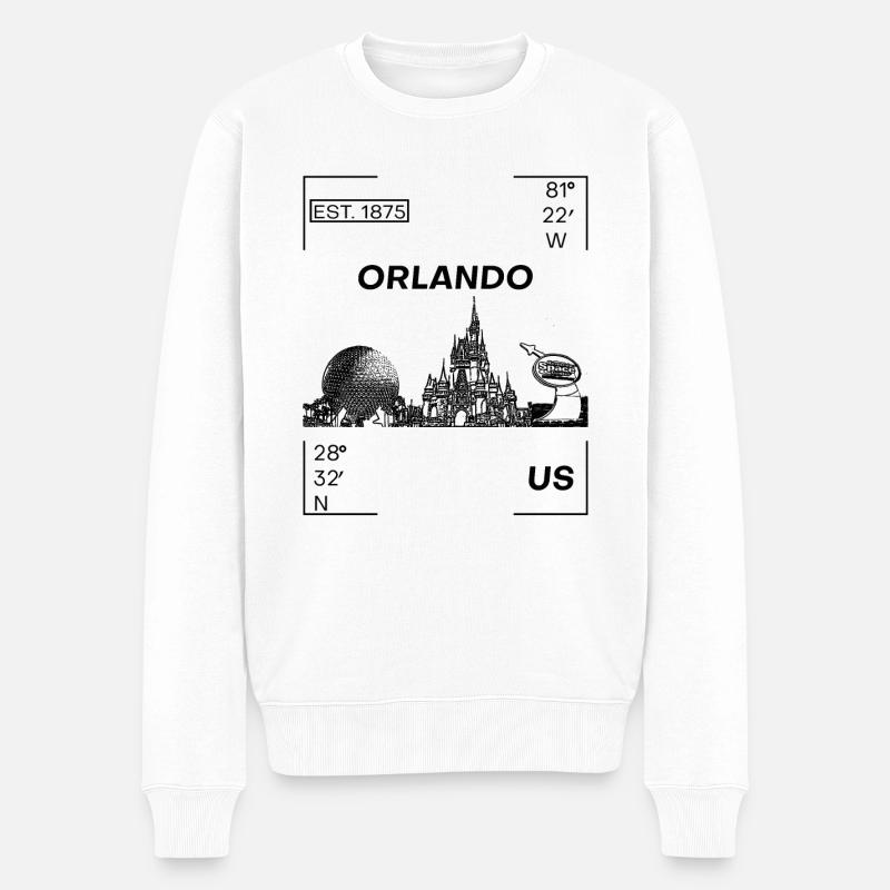 Orlando Floride - Pull Premium bio Homme - blanc