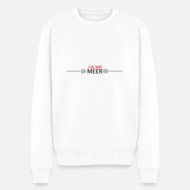 MEER - Männer Premium Bio Pullover - Weiß