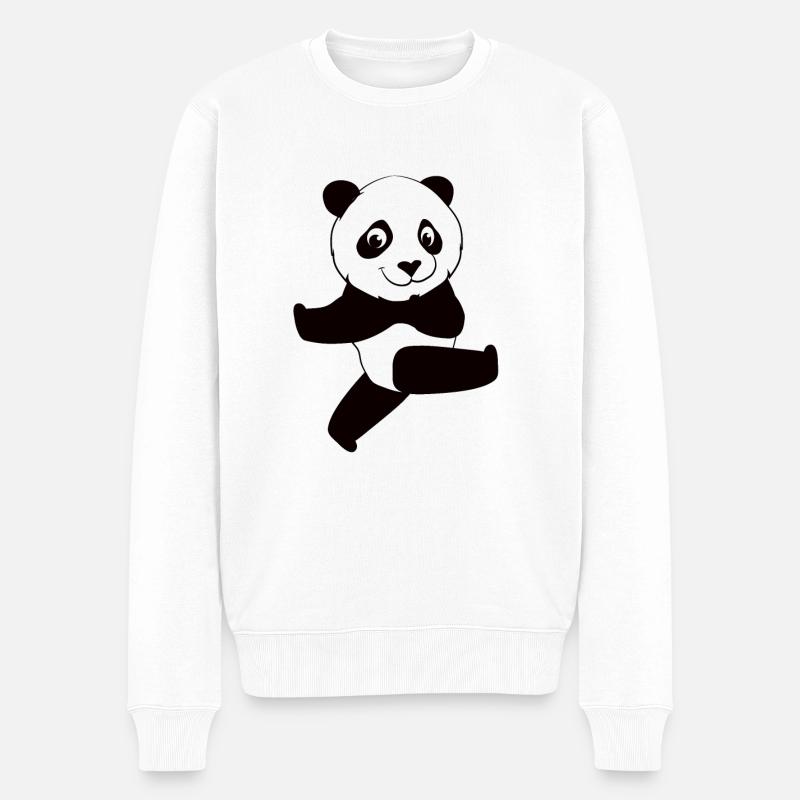 Panda panda bébé panda ours panda bear - Pull Premium bio Homme - blanc