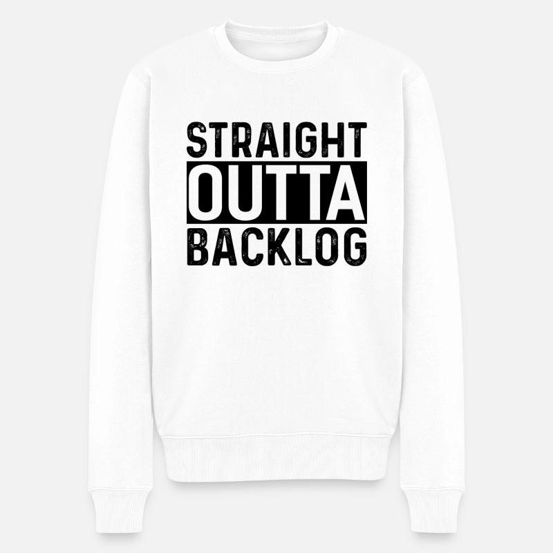 Scrum Team Backlog - Männer Premium Bio Pullover - Weiß