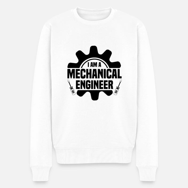 I am a mechanical engineer - Pull Premium bio Homme - blanc