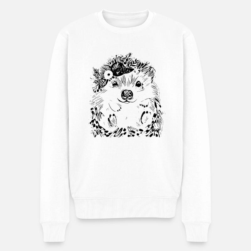 Hérisson - Pull Premium bio Homme - blanc