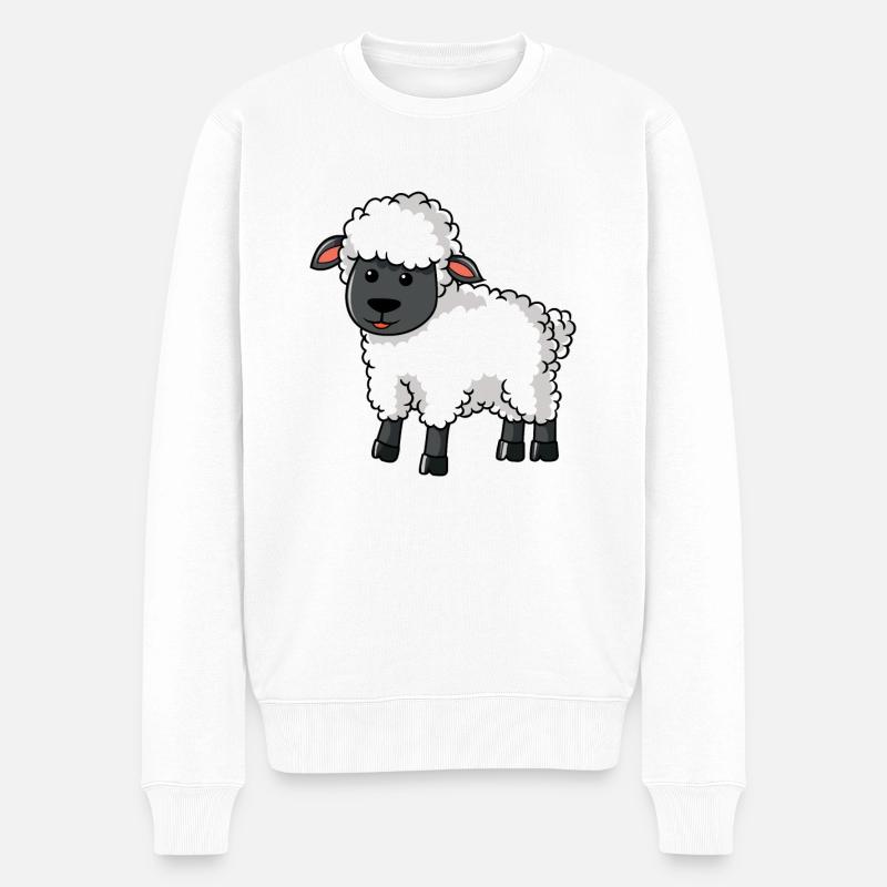 Mouton mouton berger éleveur de moutons - Pull Premium bio Homme - blanc