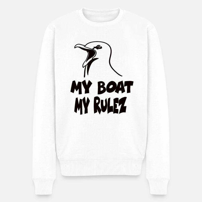 Mon bateau mes règles - Pull Premium bio Homme - blanc