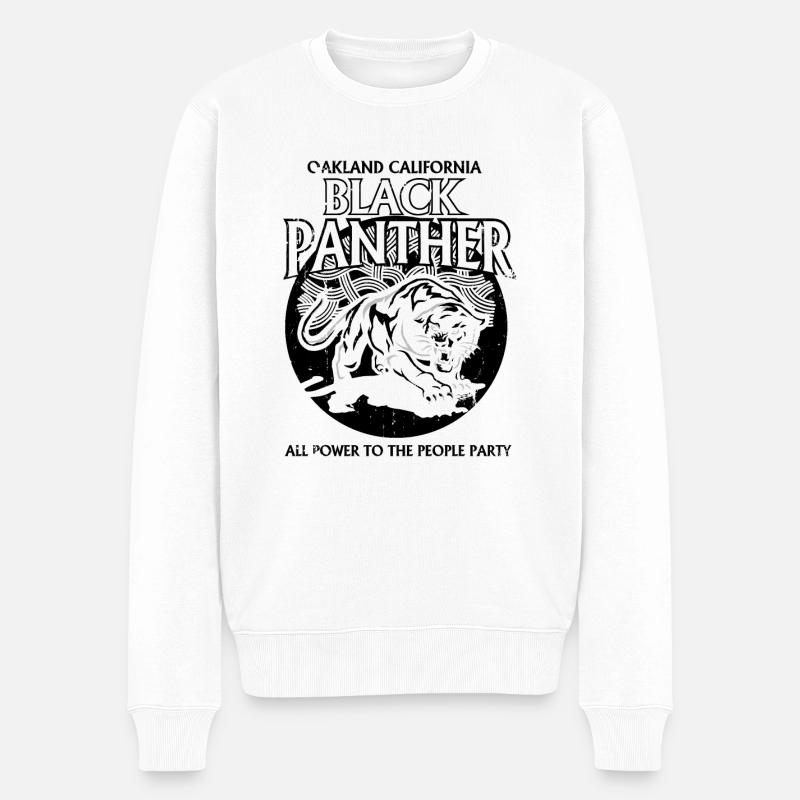 Panthère noire - Pull Premium bio Homme - blanc