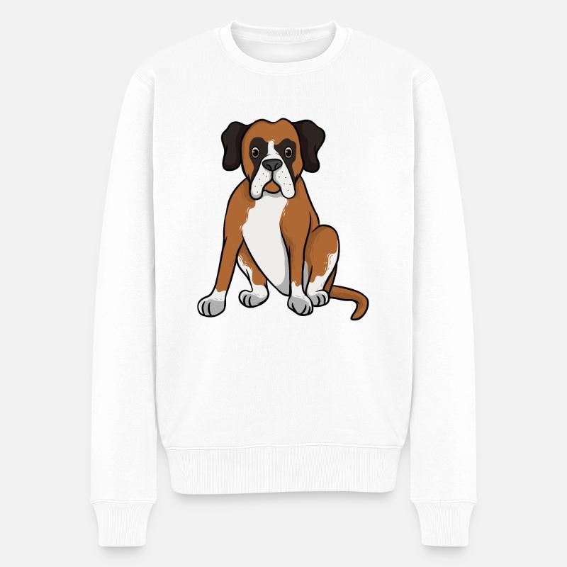 Deutscher Boxer - Männer Premium Bio Pullover - Weiß